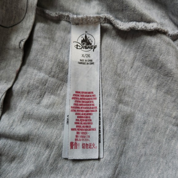 Disney Dumbo All Over Print Grey V Neck Sleep Shirt Nightgown Women's XL/2XL - Picture 6 of 7